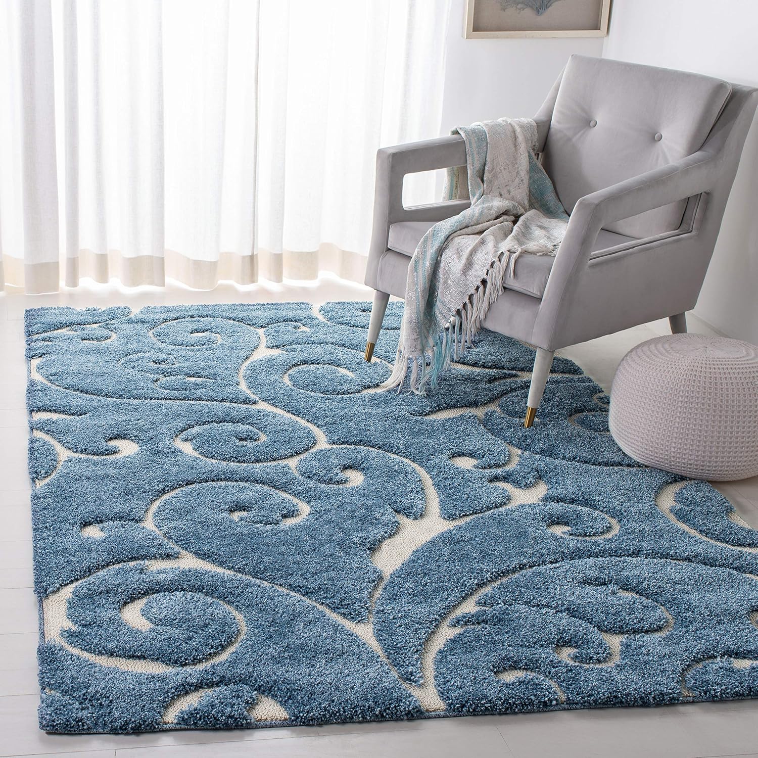 SAFAVIEH Florida Shag Collection Area Rug for Cozy Living Spaces