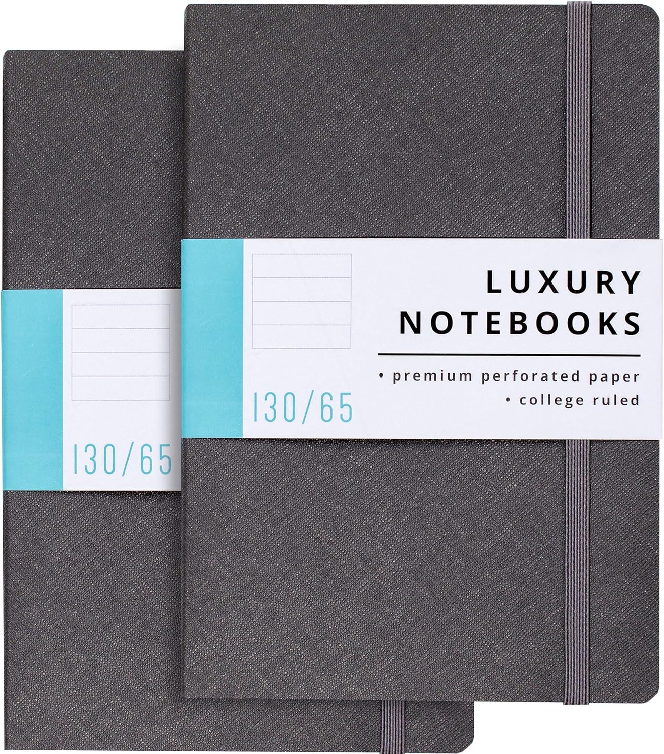 Executive Writing Journals Set - 130 Pages Soft Cover - Gray