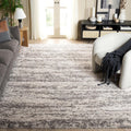 Hudson Shag Area Rug 9 ft x 12 ft Ivory & Grey - Plush 2-in Pile