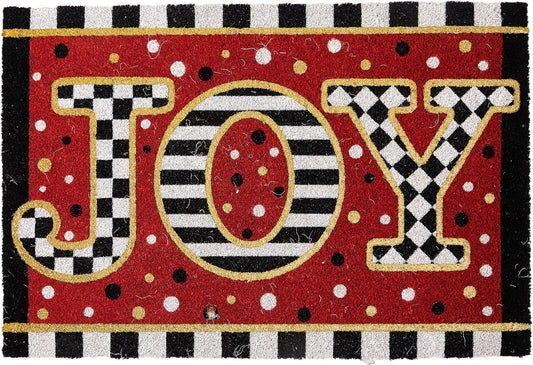 MACKENZIE-CHILDS Joy Coir Doormat for Elegant Entryways