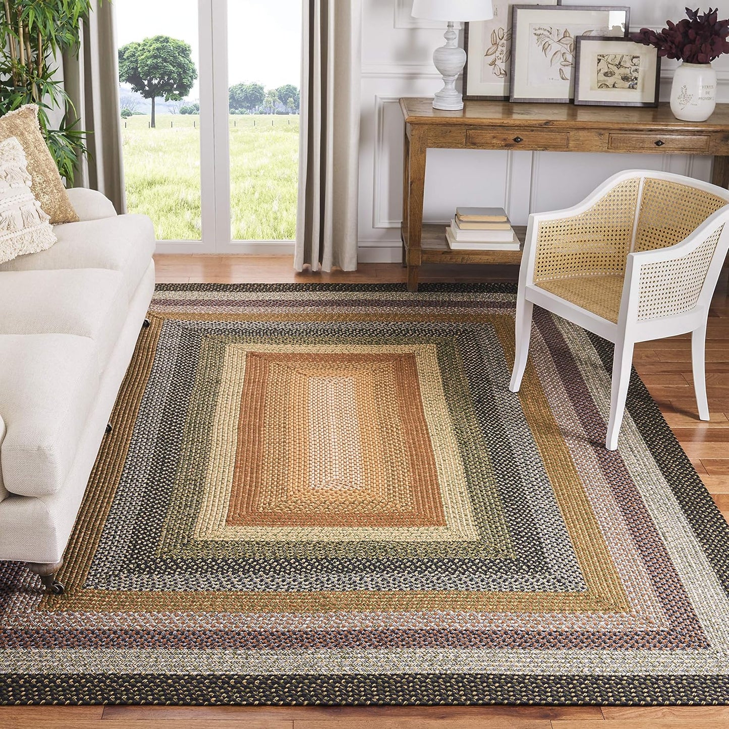 SAFAVIEH Washable Outdoor Braided Rug - 10ft x 14ft, Multi