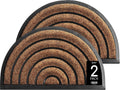 Heavy Duty Front Door Mat 2 Pack - Mixed Texture Low Profile