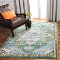 5 ft 3 in x 7 ft 6 in Green & Turquoise Boho Medallion Rug - Durable