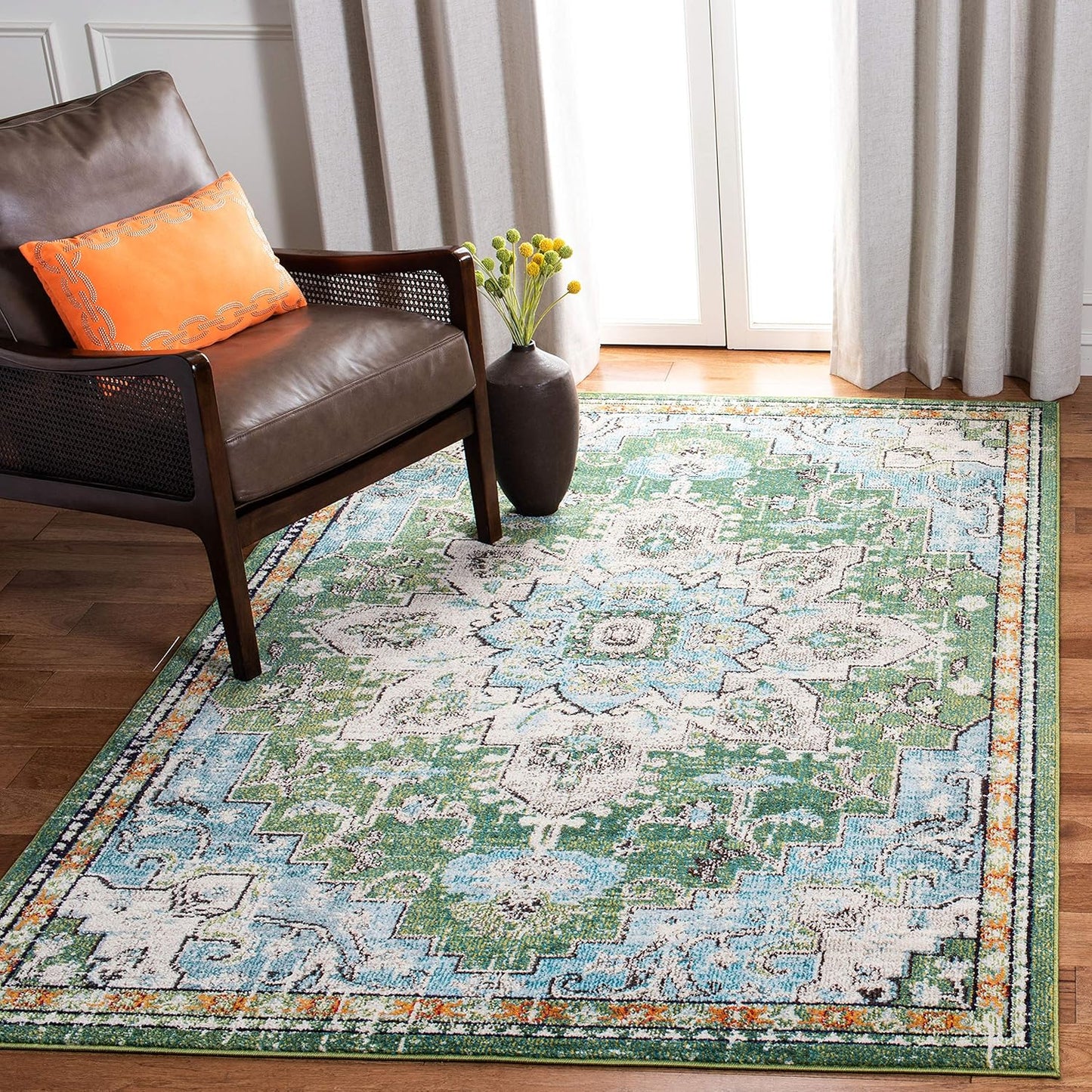 SAFAVIEH Madison Collection Area Rug - Boho Chic Design 5ft 3in x 7ft6