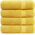LANE LINEN 100% Cotton Bath Sheets Set of 4 - Oversized Soft Towels