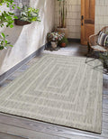 Adiva Rugs Outdoor Indoor Area Rug 5ft x 7ft - Weather Resistant