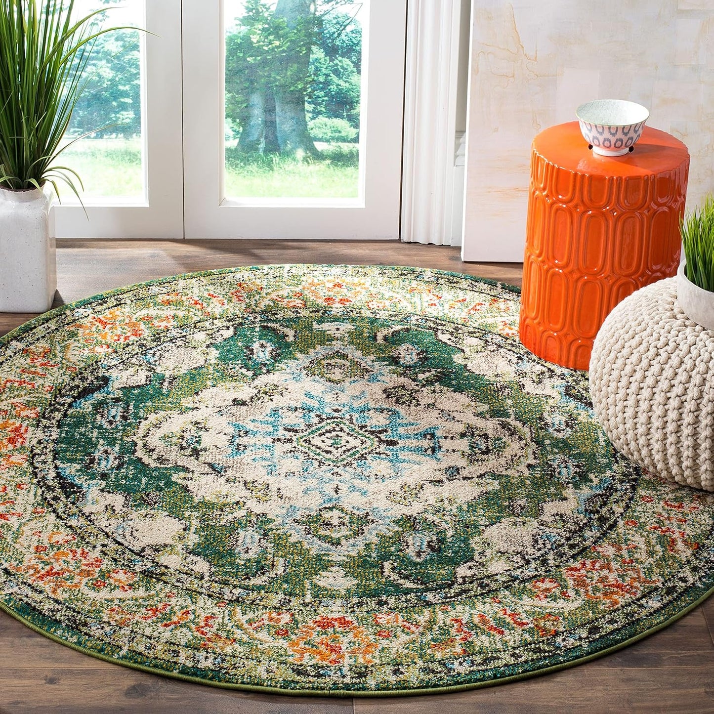 SAFAVIEH Monaco Collection Area Rug - Boho Medallion Design