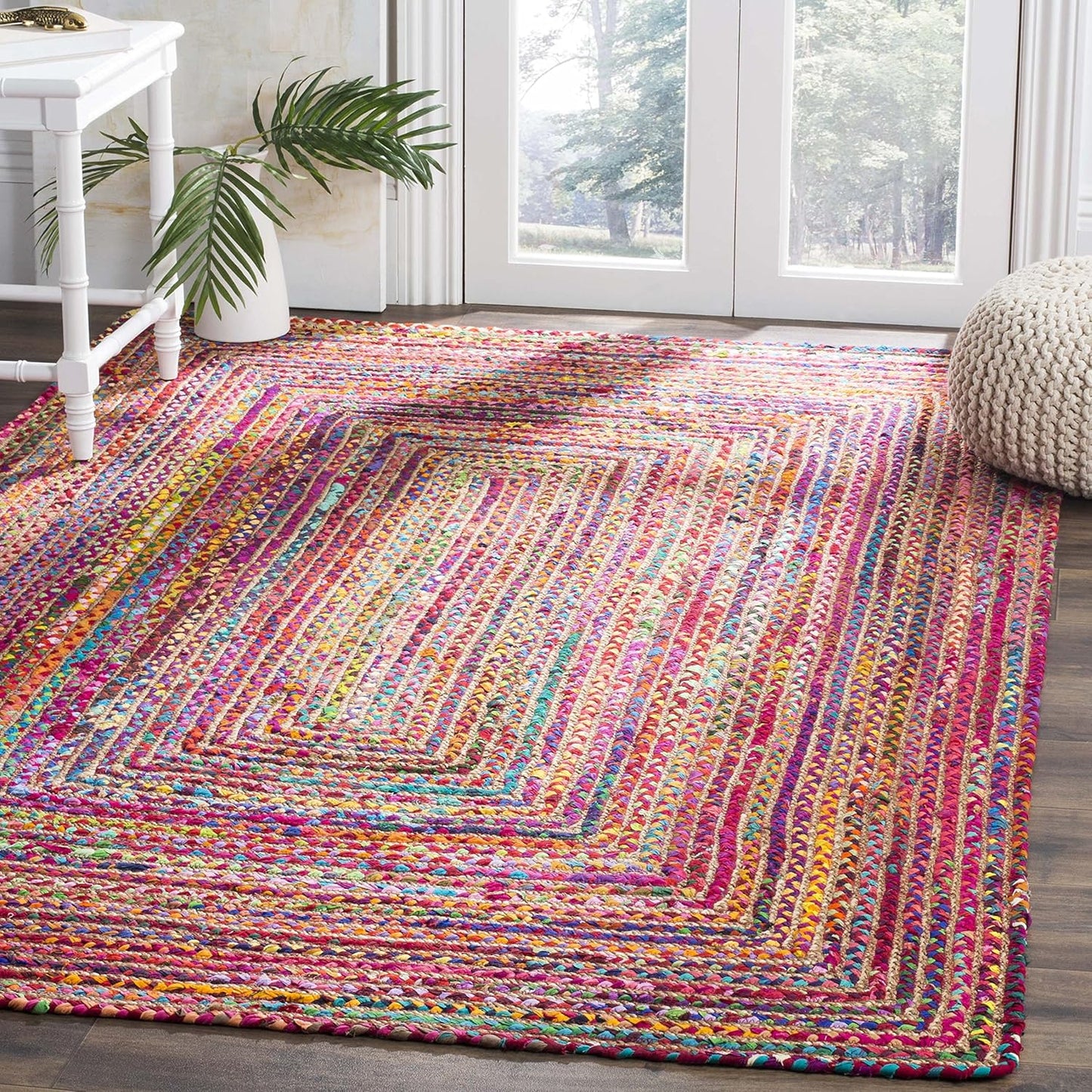 Handmade Jute & Cotton Area Rug - Cape Cod Collection 3x5