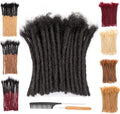 DAIXI 6-18 in 60 Strands 100% Human Hair Dreadlock Extensions