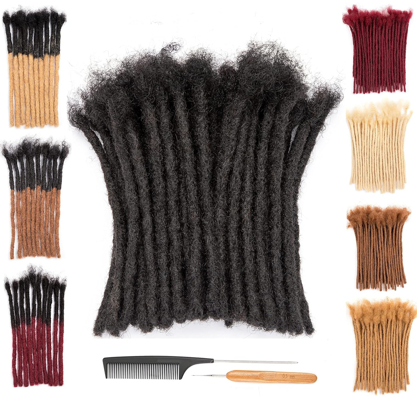 DAIXI 6-18 Inch Dreadlock Extensions for Men and Women