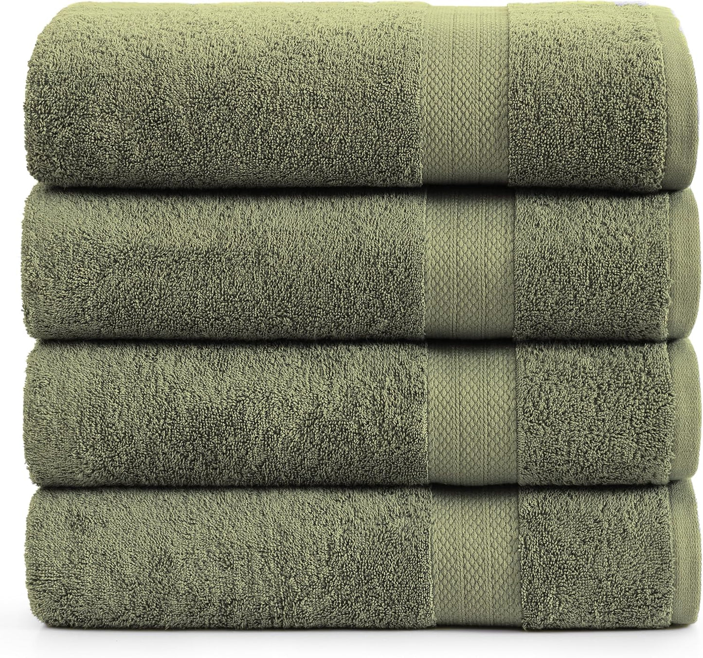100% Cotton Bath Sheets Set - Extra Large Soft Towels 35x66 in