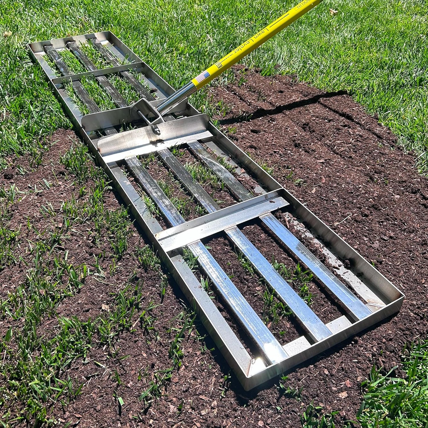 Rocklin Lawn Leveling Rake for Easy Soil and Dirt Leveling