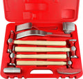 C&T 9 Piece Heavy Auto Body Repair Hammer Dolly Set - Durable Kit