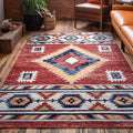 Well Woven Tulsa Lea Crimson Traditional Southwestern 3x5 Rug - Cozy