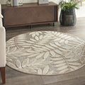 Nourison Aloha Indoor/Outdoor Natural 5ft 3in Round Area Rug