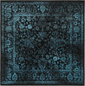 SAFAVIEH Adirondack Area Rug 4ft Square - Durable Black & Teal