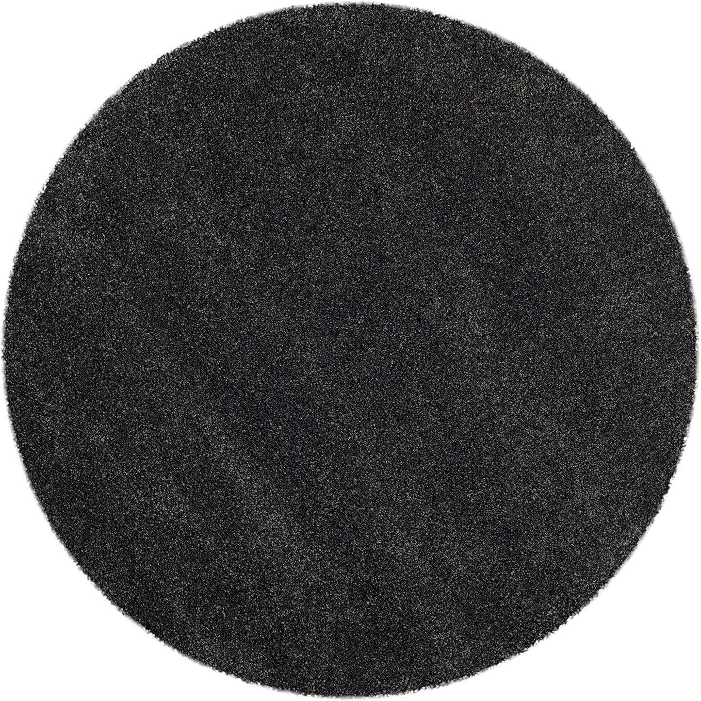 SAFAVIEH Milan Shag Collection 3ft Round Dark Grey Area Rug