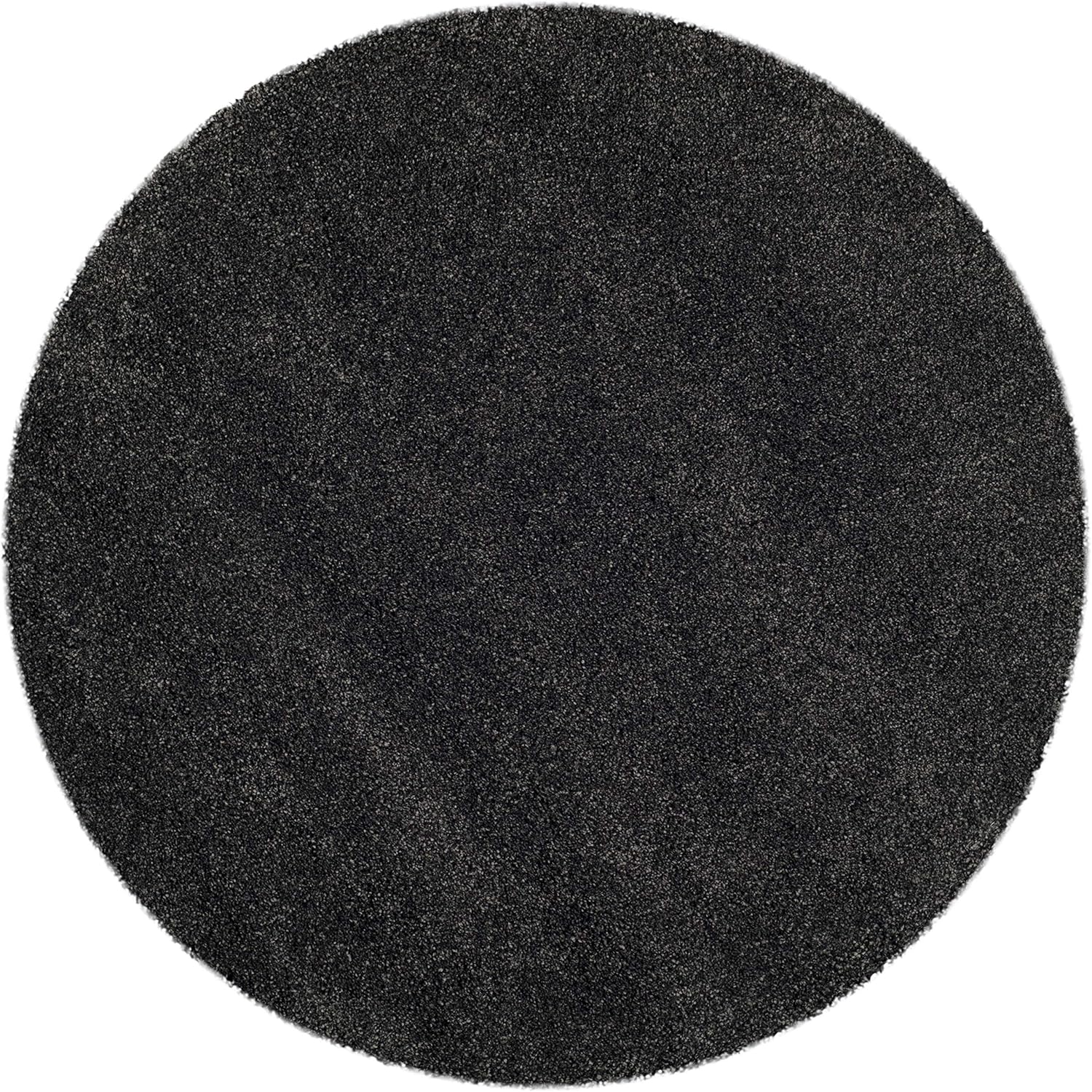 SAFAVIEH Milan Shag Collection 3ft Round Dark Grey Area Rug