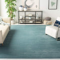 Vision Collection Area Rug 9 ft x 12 ft - Aqua Modern Ombre Tonal Chic