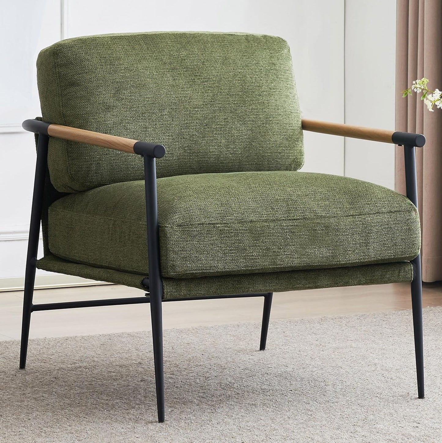 Comfy Mid Century Accent Chair - Comfort Stretch