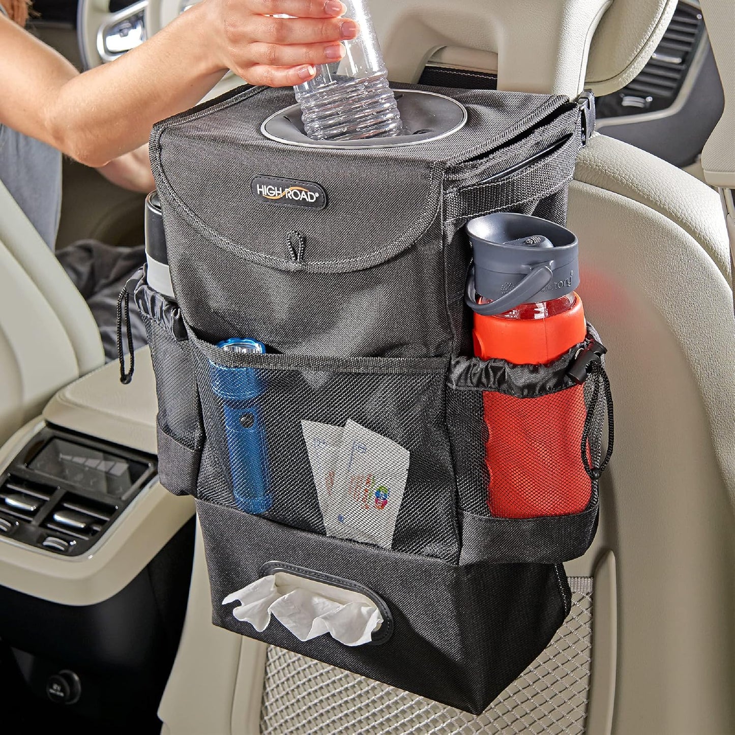 Car Organizer: StashAway Trash Bag with Tissue Holder