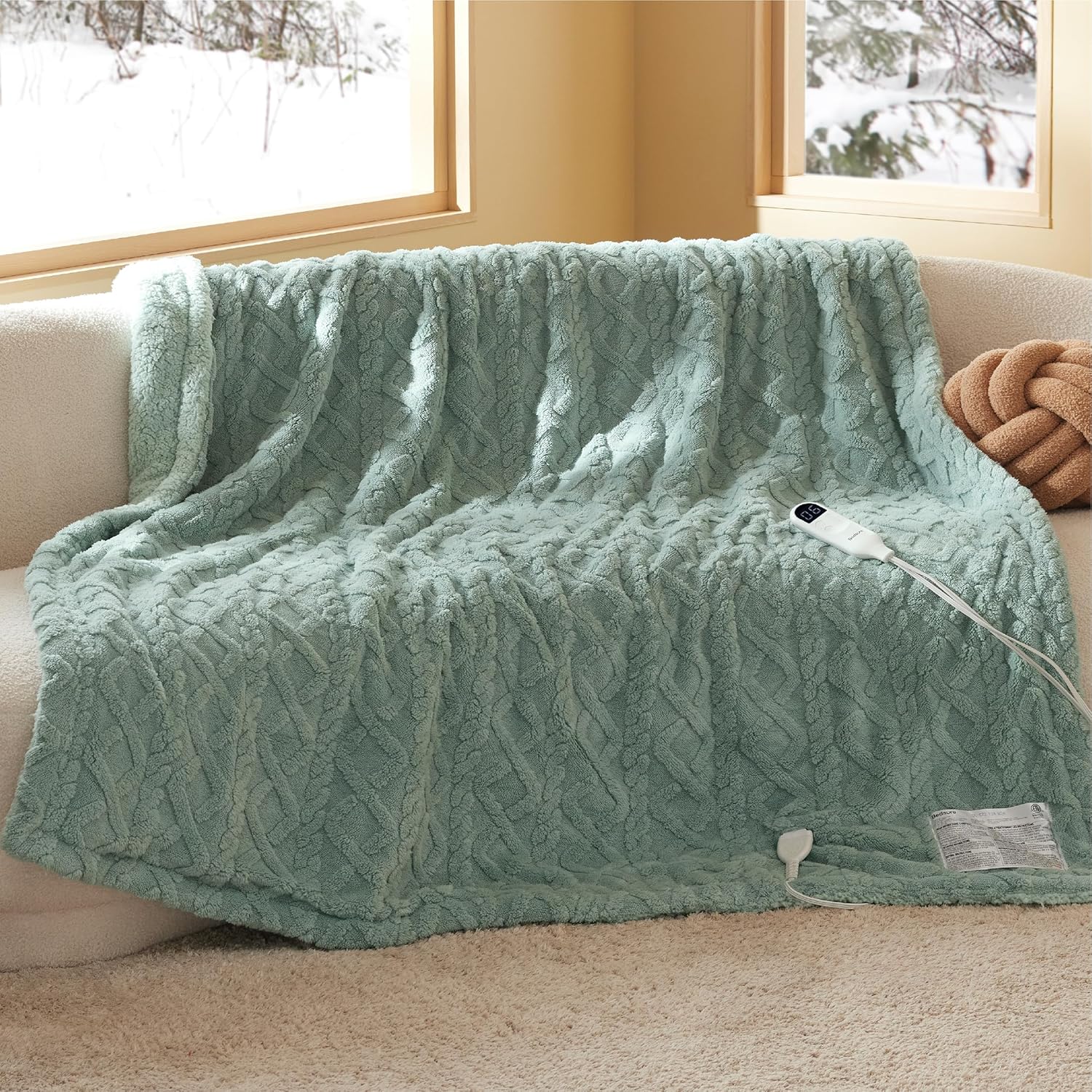 Heated Blanket Full Size - Soft Cozy Electric Blanket with 6 Levels