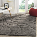 Florida Shag Area Rug 5ft 3in x 7ft 6in Grey - Plush Non-Shedding