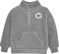 Gerber Baby NFL Sherpa 1/4 Zip Top in Gray with Team Patch - Cozy