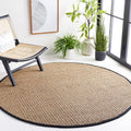 Safavieh Area Rug 7ft Round Natural Fiber Basketweave - Seagrass