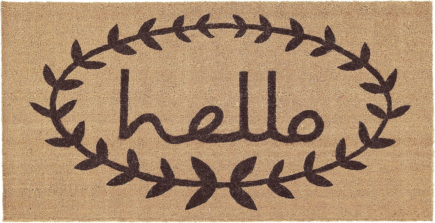 Calloway Mills Calico Hello Doormat for All-Season Use