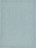 Casual Transitional Solid Heathered Indoor/Outdoor Rug 9 ft x 12 ft
