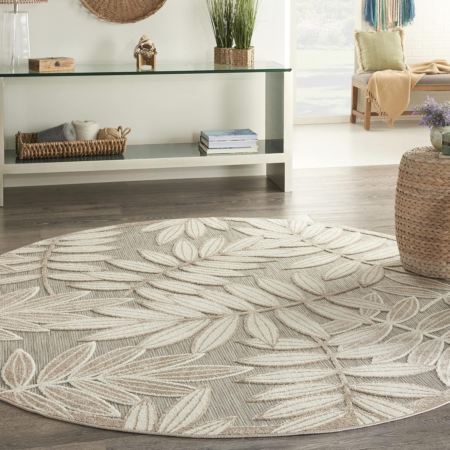Nourison Aloha Indoor/Outdoor Round Area Rug for Any Space