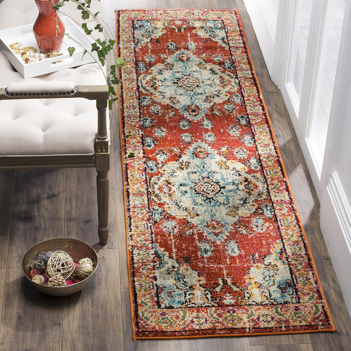 SAFAVIEH Monaco Collection Runner Rug - Boho Chic Design