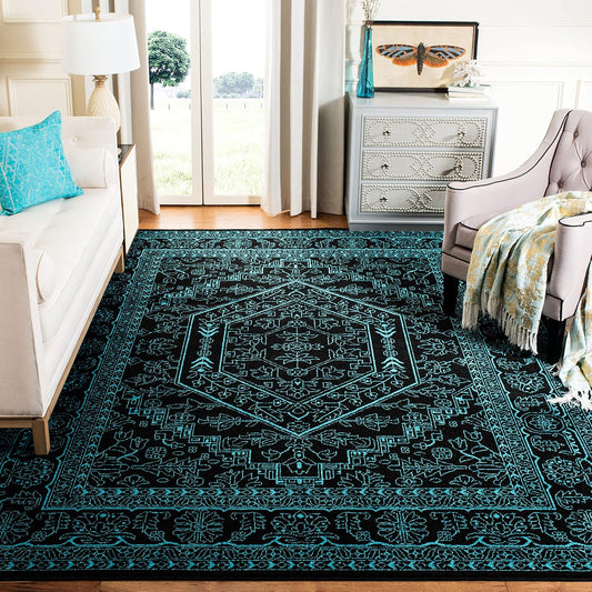 SAFAVIEH Adirondack Area Rug - Stylish Black & Teal Design