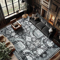 8x10 ft Washable Area Rug - Soft Non-Slip Indoor/Outdoor Rug