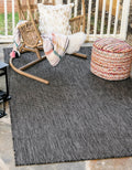 Versatile Heathered Flatweave Rug for Indoor and Outdoor Spaces