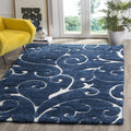 SAFAVIEH Florida Shag Accent Rug 2ft 3in x 5ft - Plush Scroll Rug