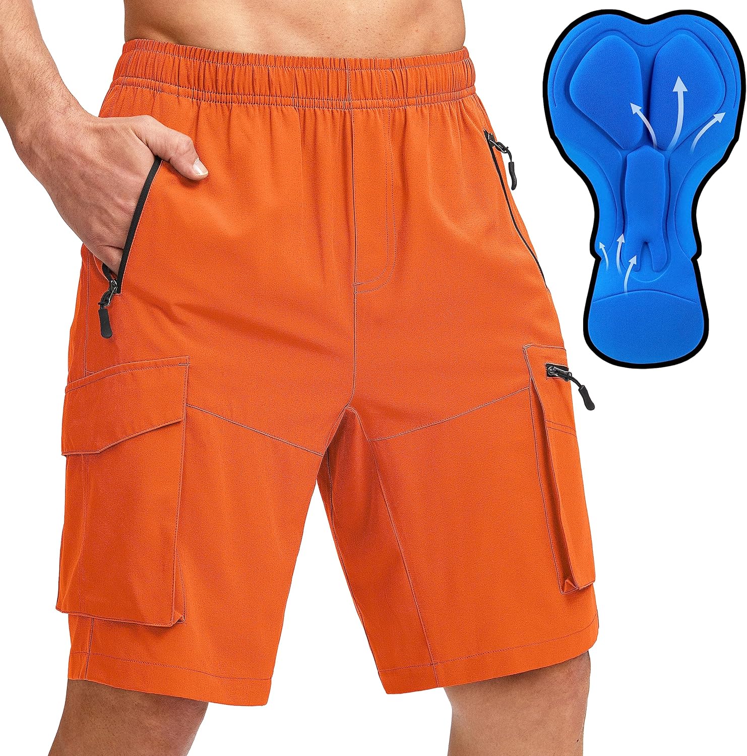 Bikewa Men's Mountain Bike Shorts with 3D Padding for Comfort