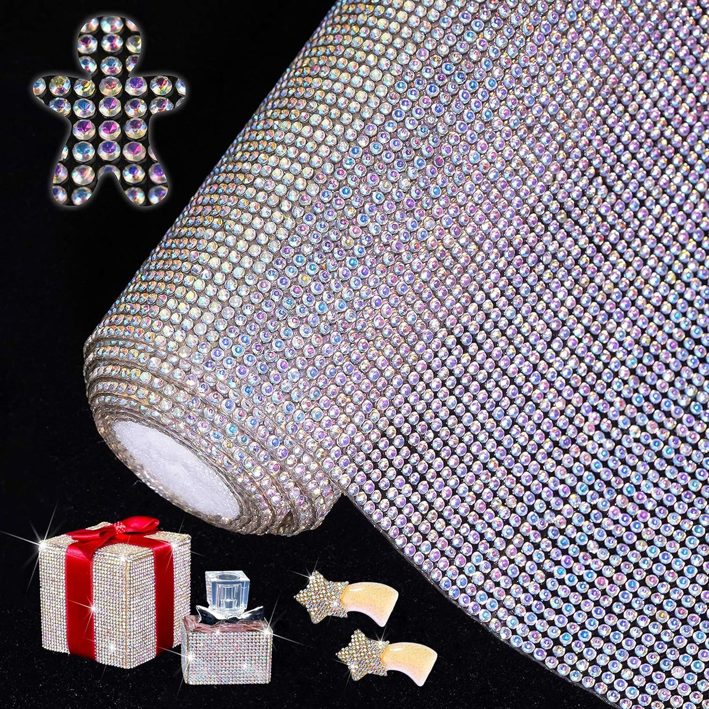 Locacrystal Bling Rhinestone Sheet Roll for DIY Home Decor