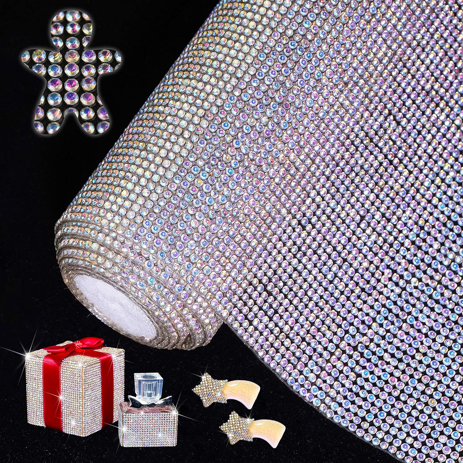 Locacrystal Bling Rhinestone Sheet Roll for DIY Home Decor
