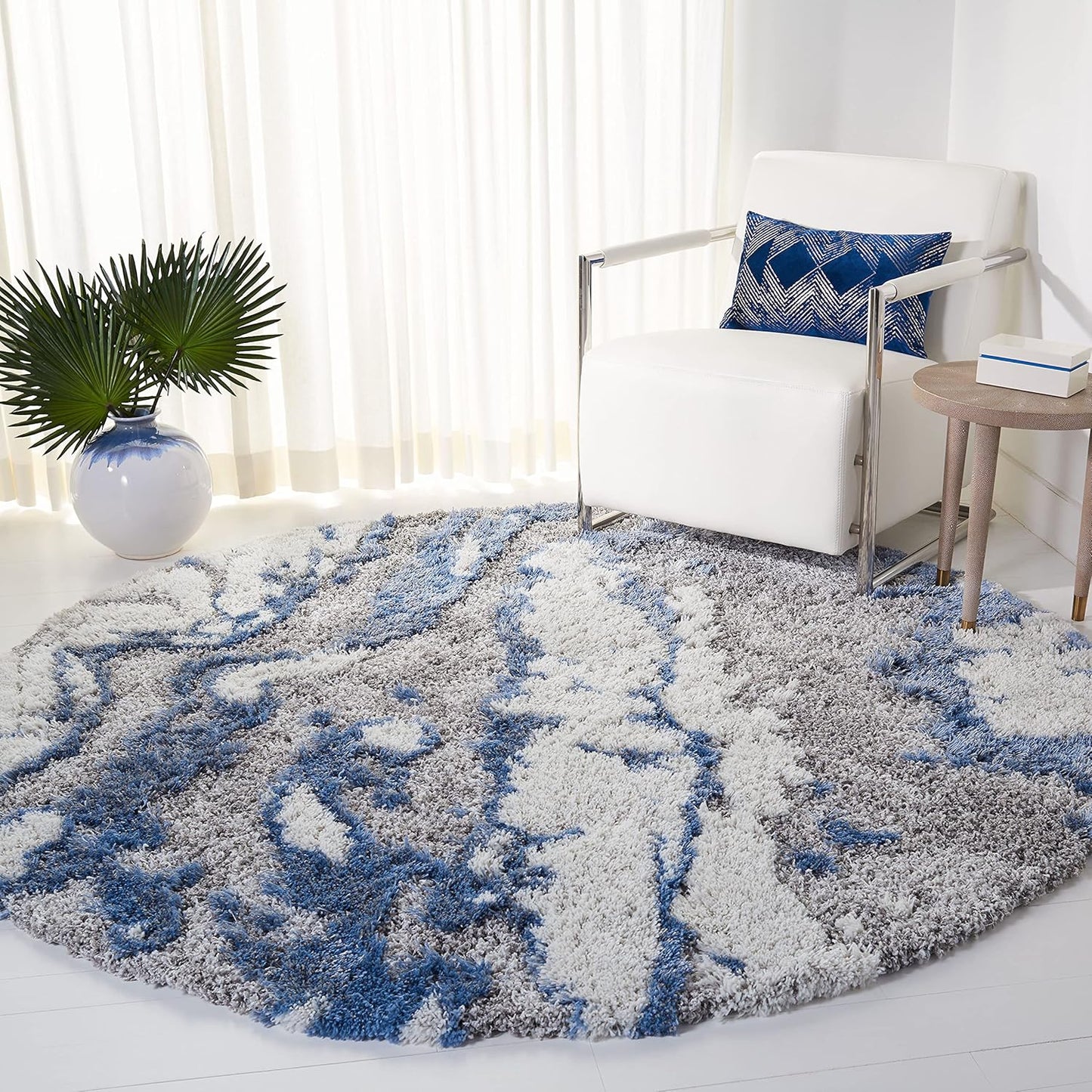 SAFAVIEH Horizon Shag Collection Area Rug - Modern Abstract Design