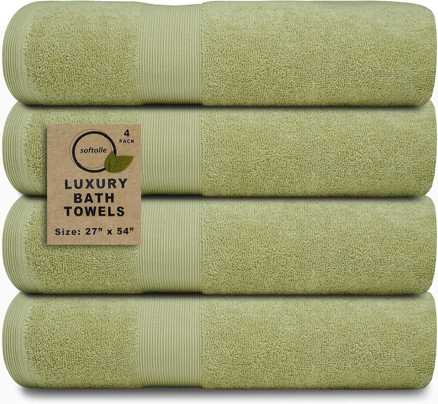 Softolle Luxury Bath Towels Set of 4 - Super Soft & Absorbent