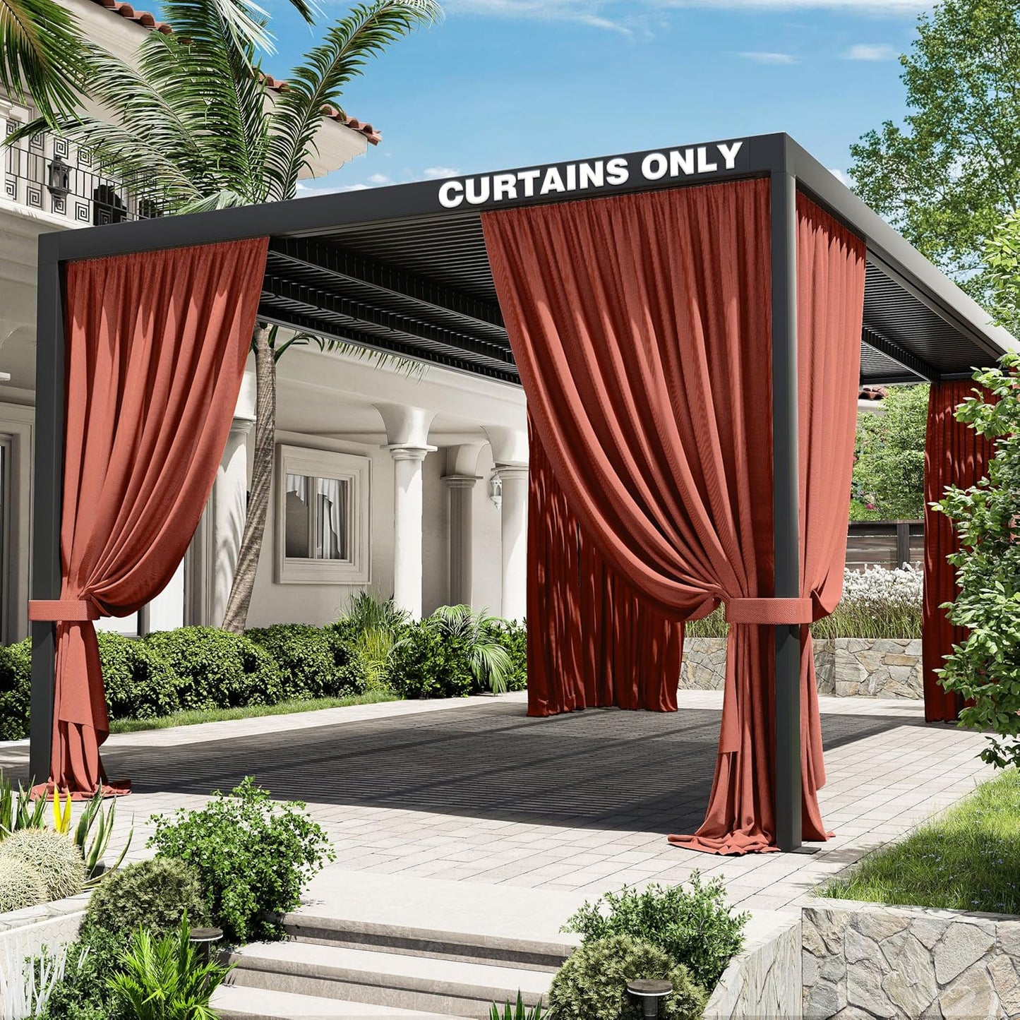 Gazebo Universal Replacement Privacy Curtain for 12ftx20ft Gazebo
