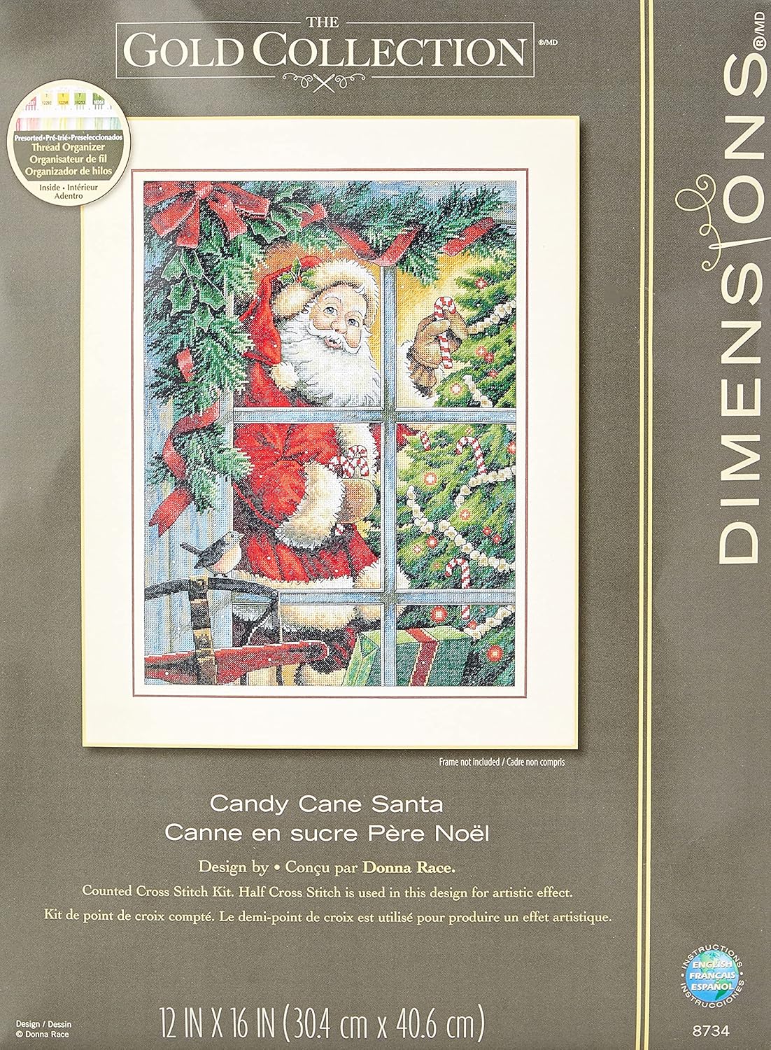 Dimensions Candy Cane Santa Christmas Cross Stitch Kit Review