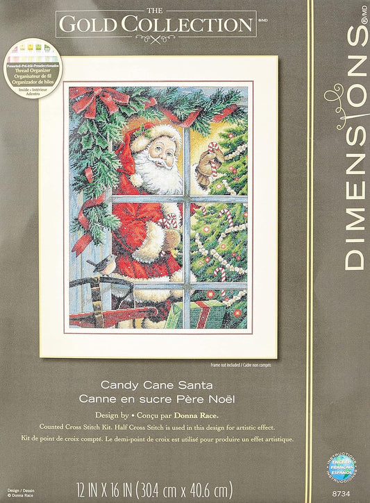 Dimensions Candy Cane Santa Christmas Cross Stitch Kit Review