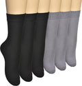 Women's Thin Rayon Dress Socks Crew Length - Seam Comfort Fit