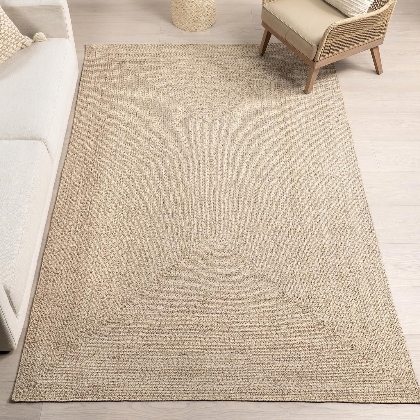 nuLOOM 9ft x 12ft Solid Hand Braided Indoor/Outdoor Area Rug