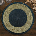 Round Beaded Placemats Set of 6 14in - Elegant Holiday Charger Plates