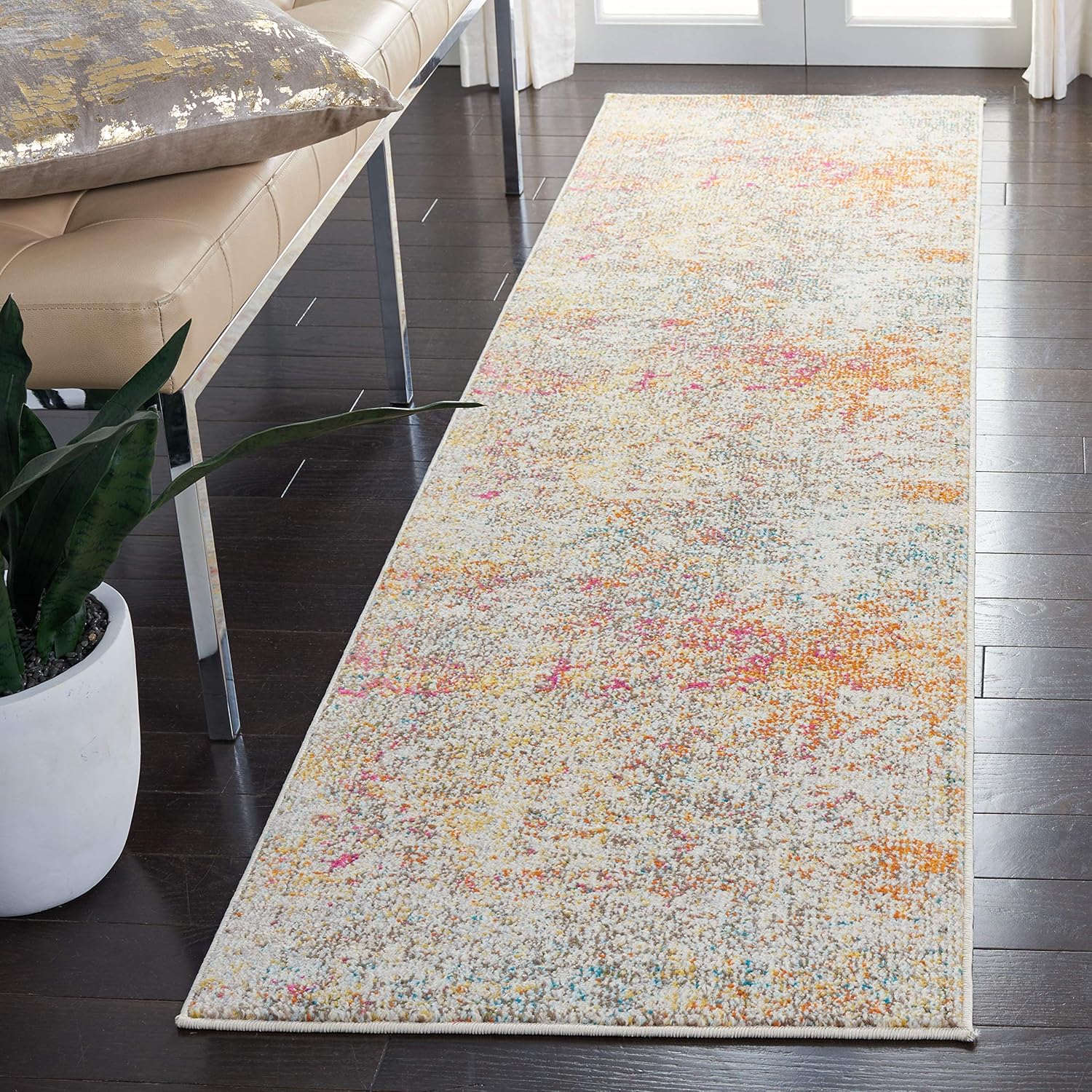 Modern Abstract Design Runner Rug for High Traffic Areas