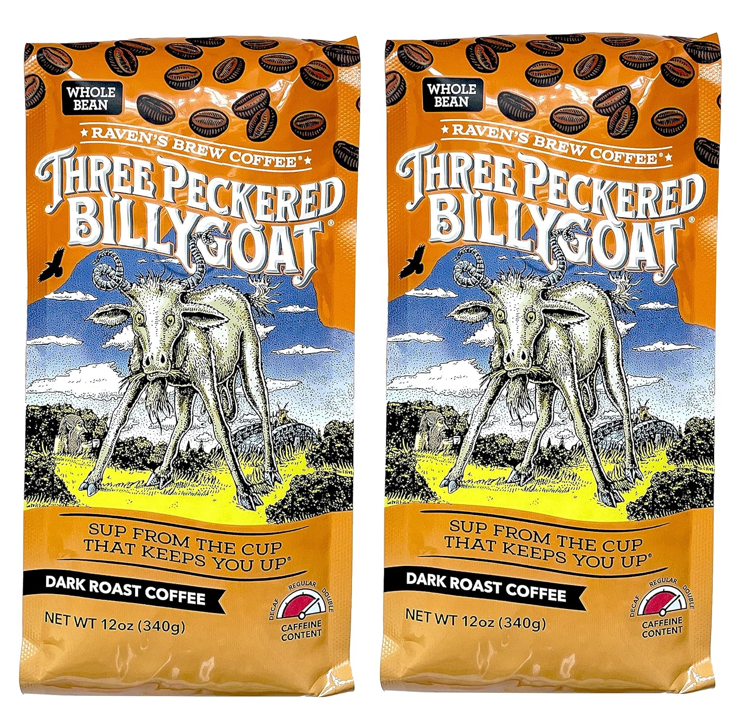 Ravens Brew Whole Bean Three Peckered Billy Goat Dark Roast